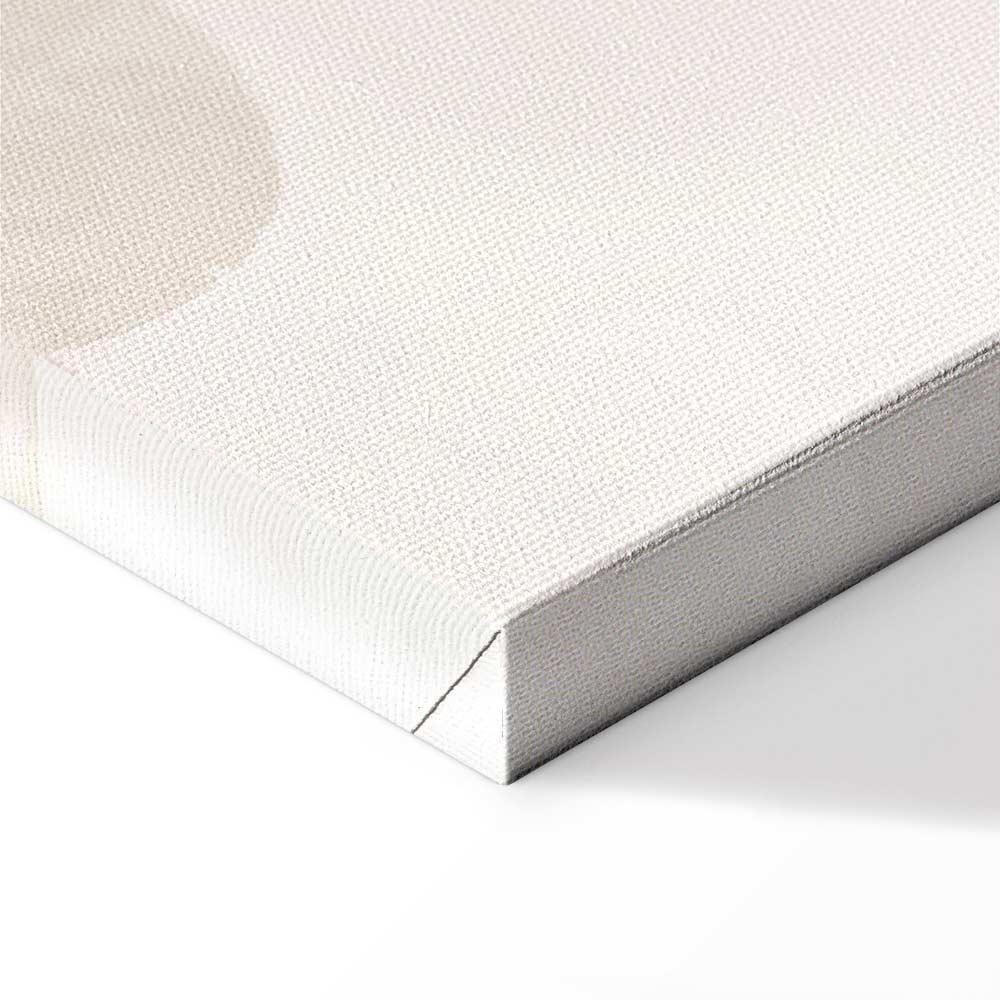 Obraz - Księżyc niczym z bajki - Pastelowy księżyc z balonikami wśród kolorowych chmur i gwiazdek w stonowanych kolorach na jasnym tle