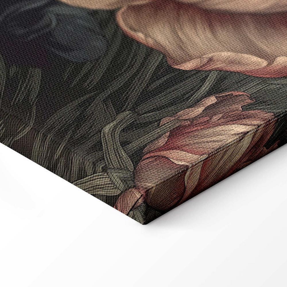 Obraz - Kwiaty na turkusowym tle