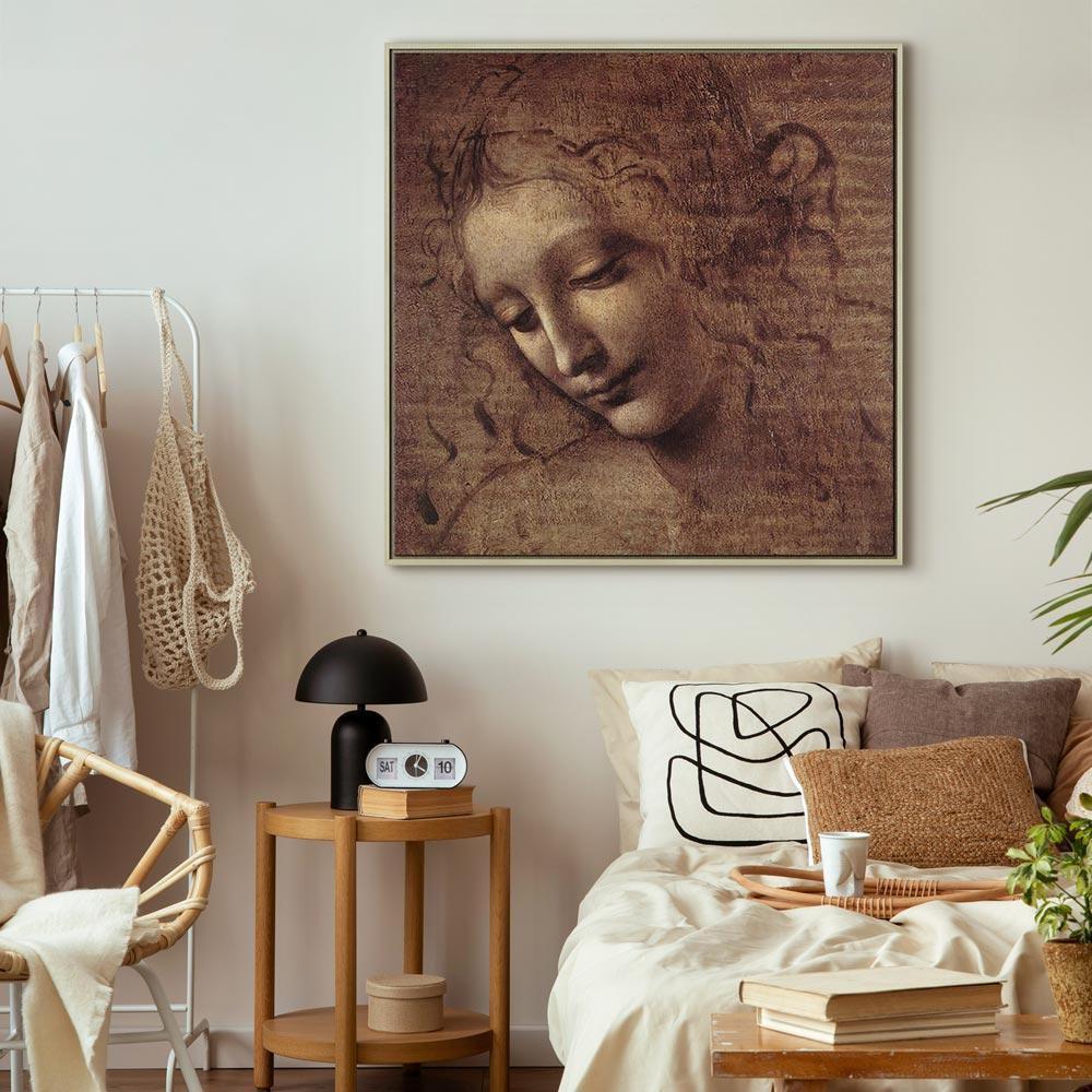 Obraz - Leonardo da Vinci – Głowa młodej kobiety (Leda)