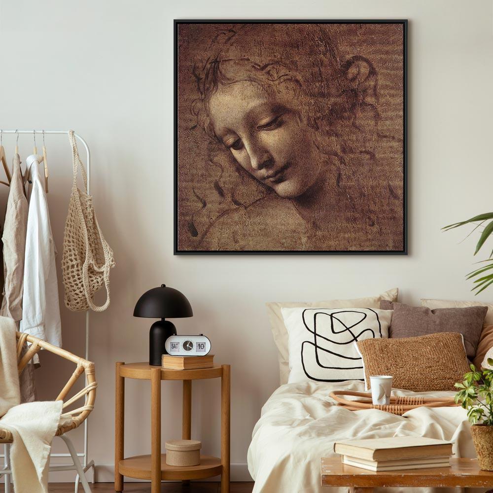 Obraz - Leonardo da Vinci – Głowa młodej kobiety (Leda)