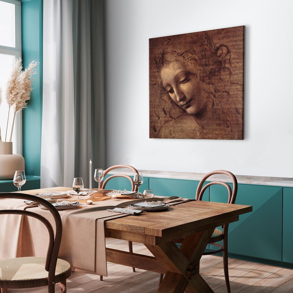 Obraz - Leonardo da Vinci – Głowa młodej kobiety (Leda)