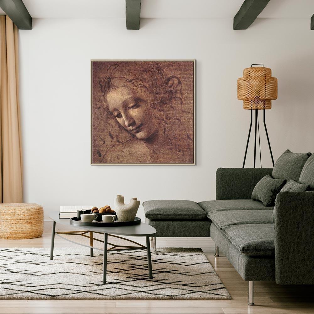 Obraz - Leonardo da Vinci – Głowa młodej kobiety (Leda)