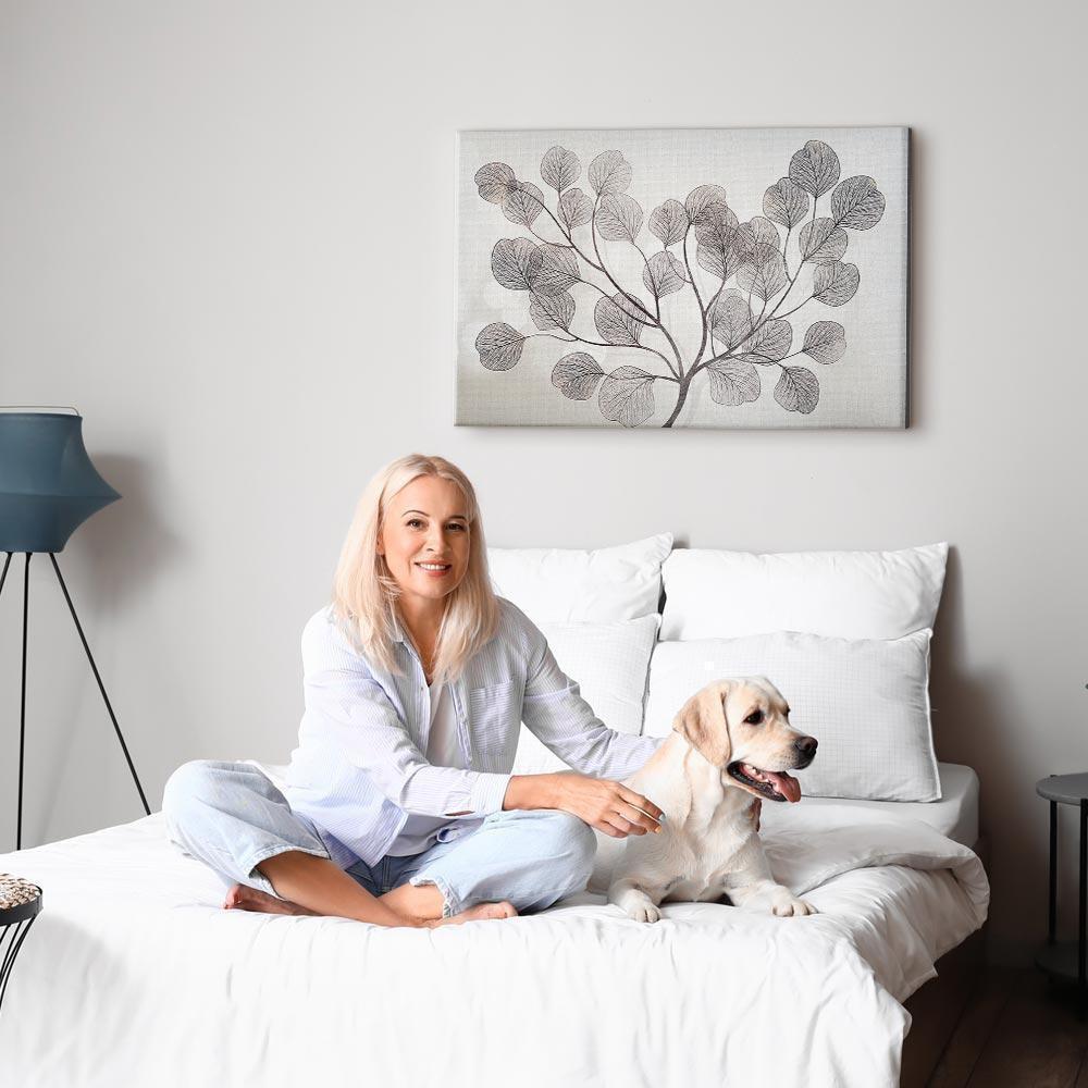 Obraz - Liście na wietrze (1-częściowy) szeroki