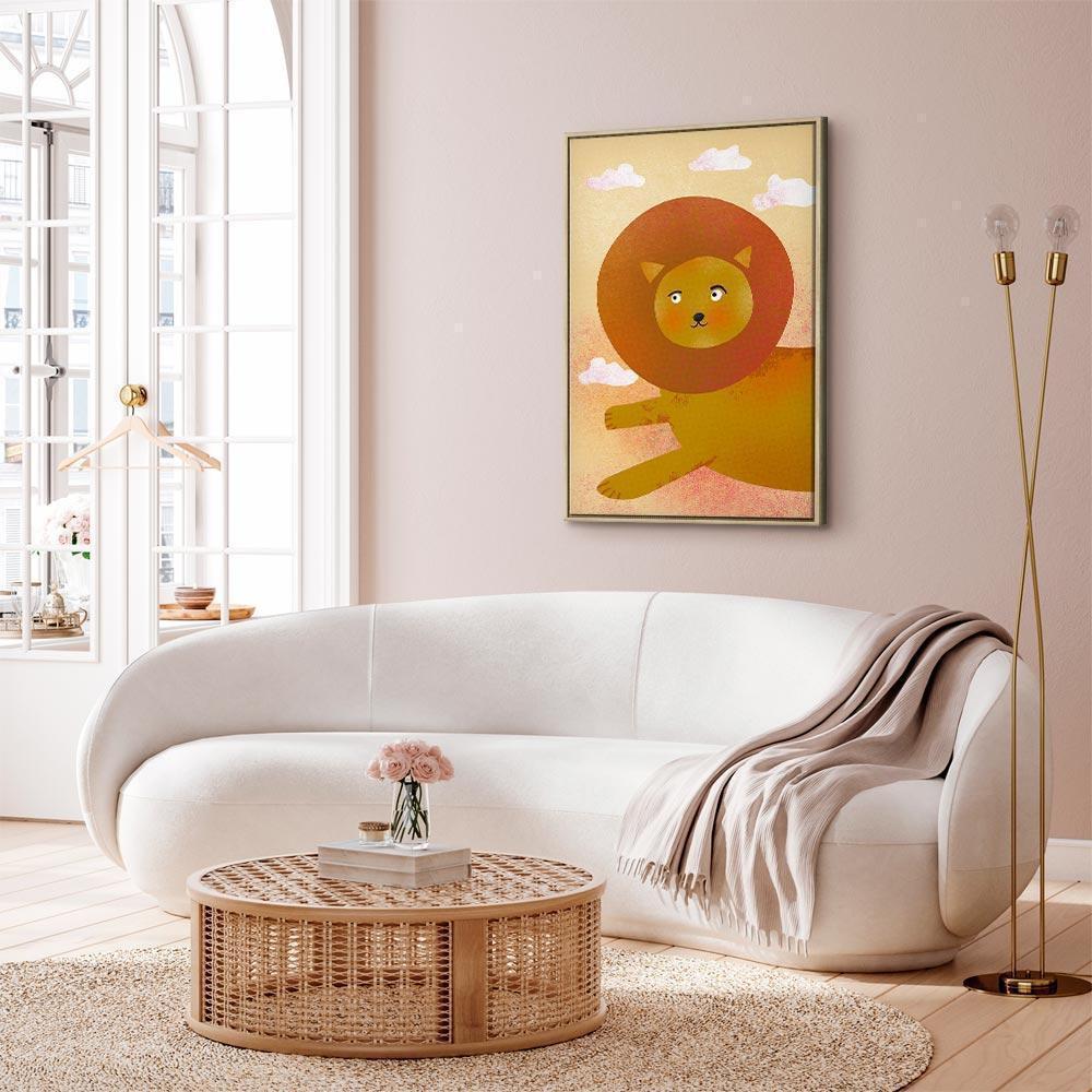 Obraz - Lwia zabawa (1-częściowy) pionowy