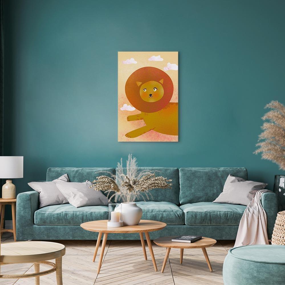 Obraz - Lwia zabawa (1-częściowy) pionowy