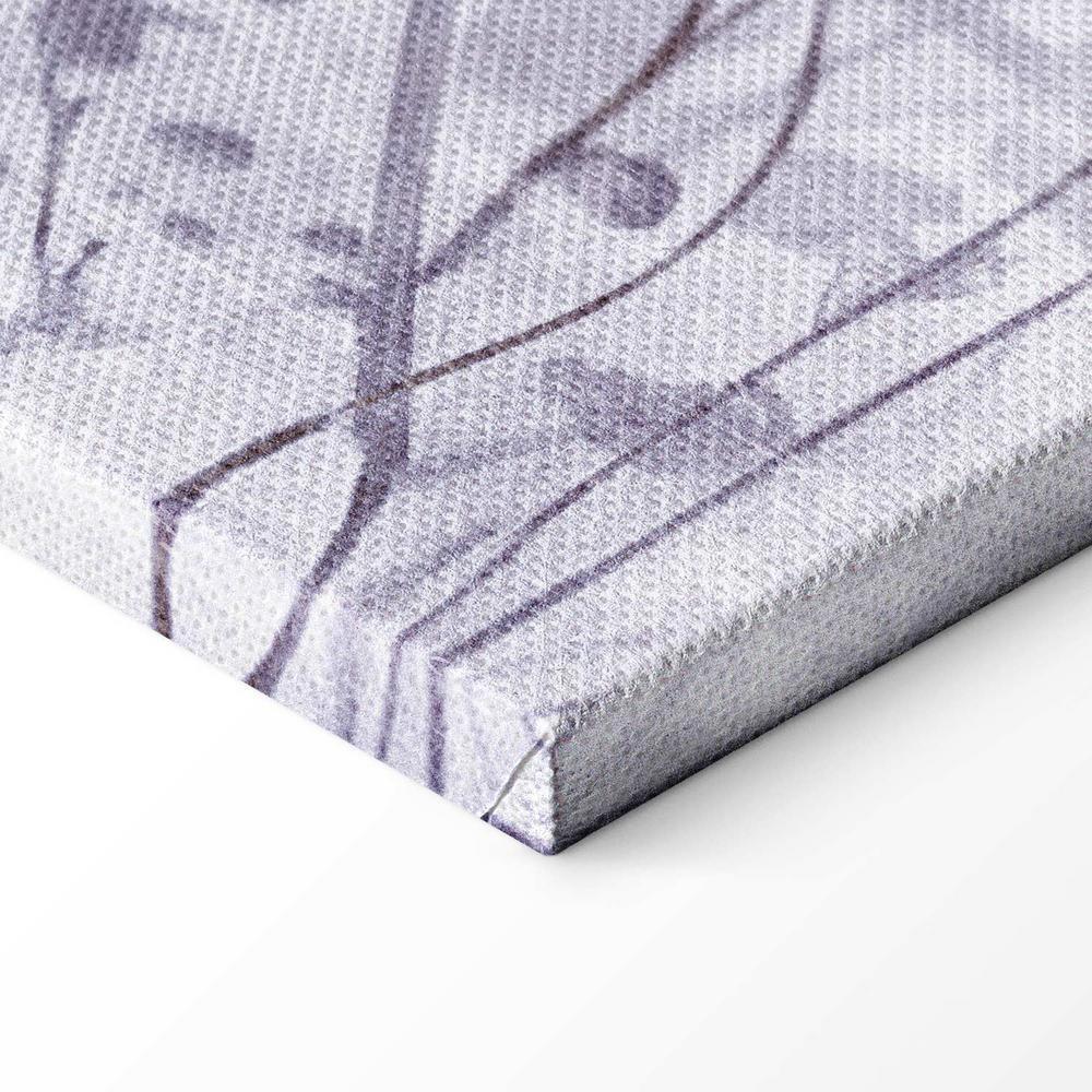 Obraz - Majestatyczny lot - żuraw w locie w monochromatycznej, chłodnej kolorystyce