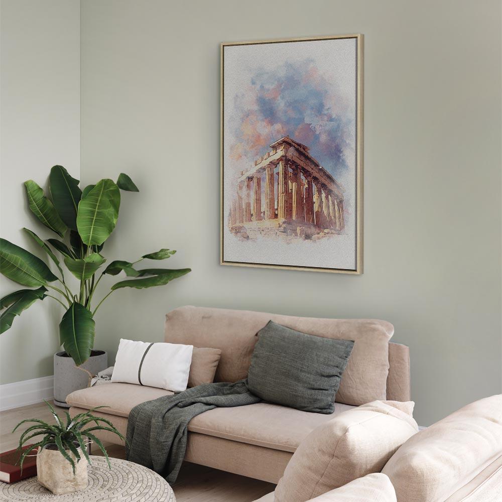 Obraz - Malowany Partenon (1-częściowy) pionowy