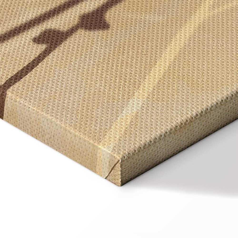 Obraz - Malutki ptaszek - kolorowe trawy na złotych odcieniach zachodu słońca