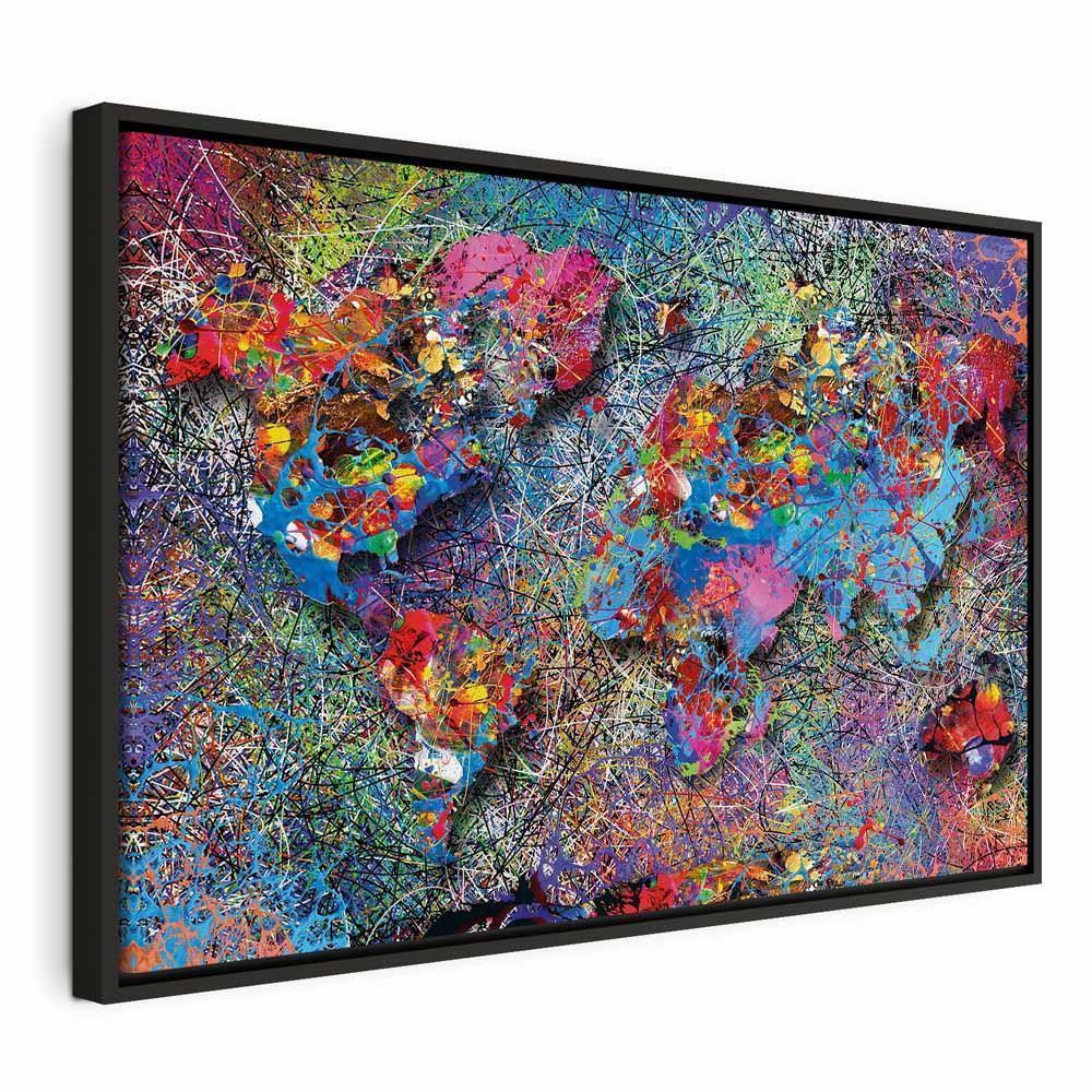 Obraz - Mapa: Inspiracja Pollockiem