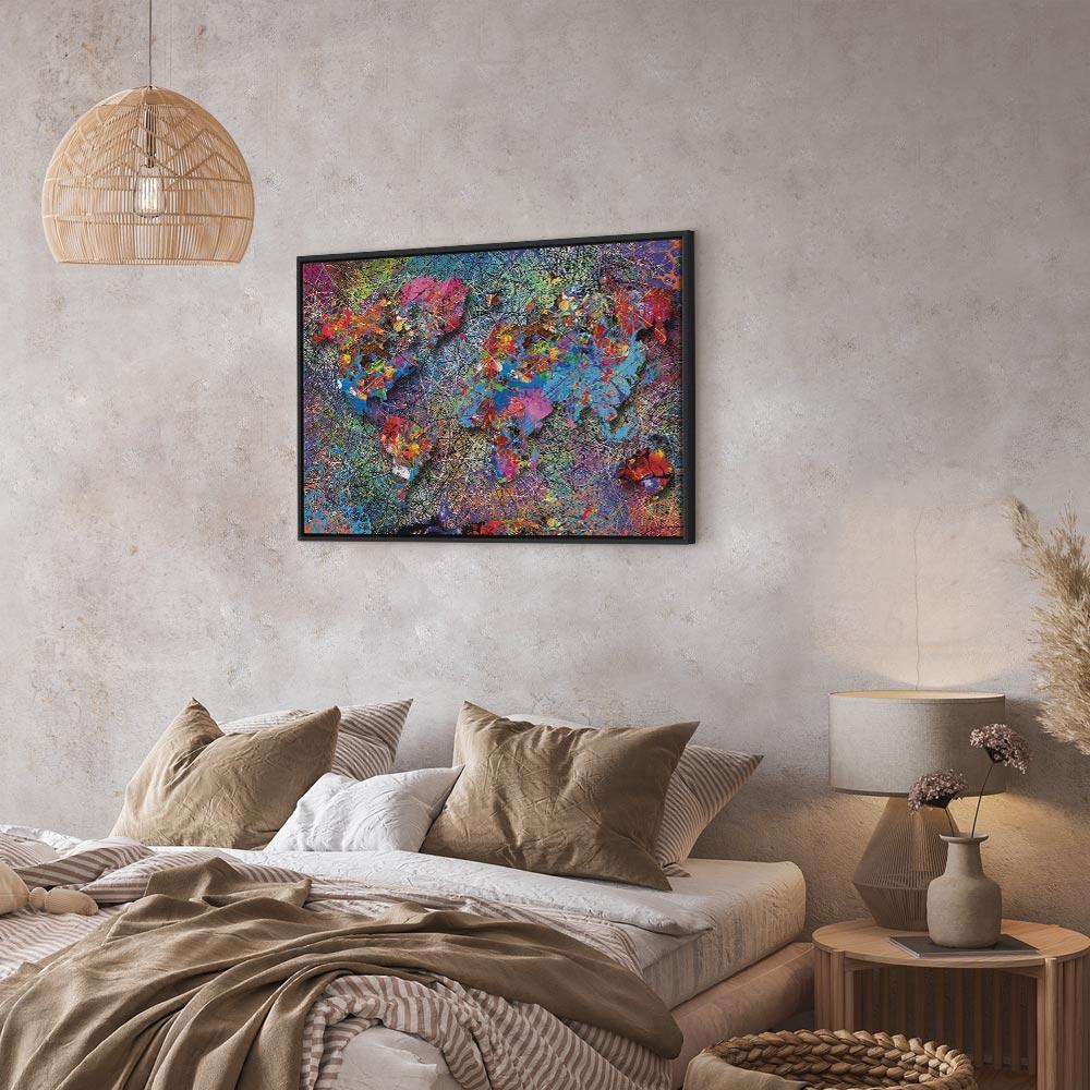 Obraz - Mapa: Inspiracja Pollockiem