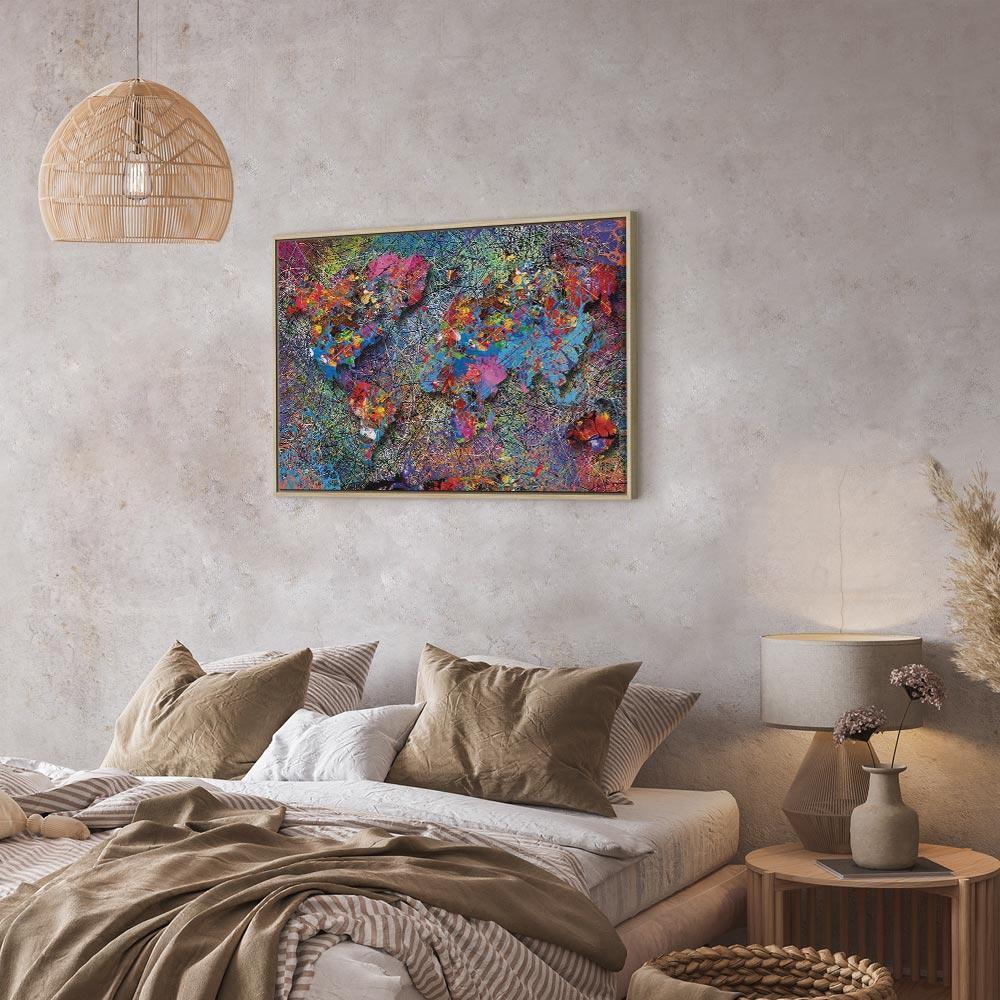 Obraz - Mapa: Inspiracja Pollockiem