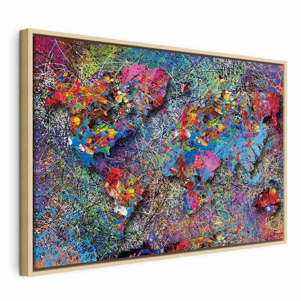 Obraz - Mapa: Inspiracja Pollockiem