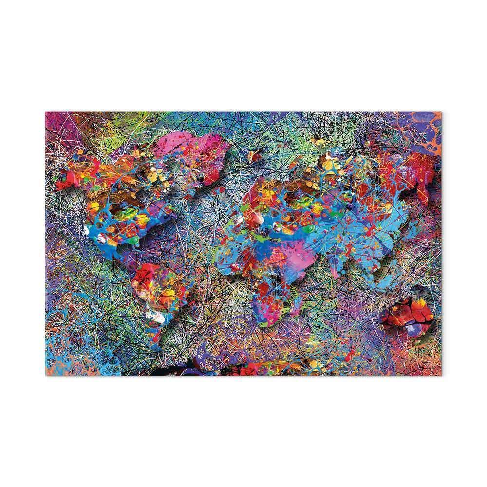 Obraz - Mapa: Inspiracja Pollockiem