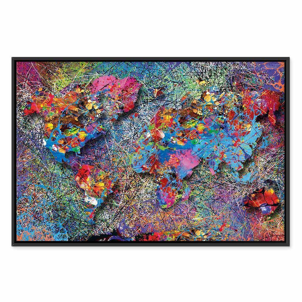 Obraz - Mapa: Inspiracja Pollockiem