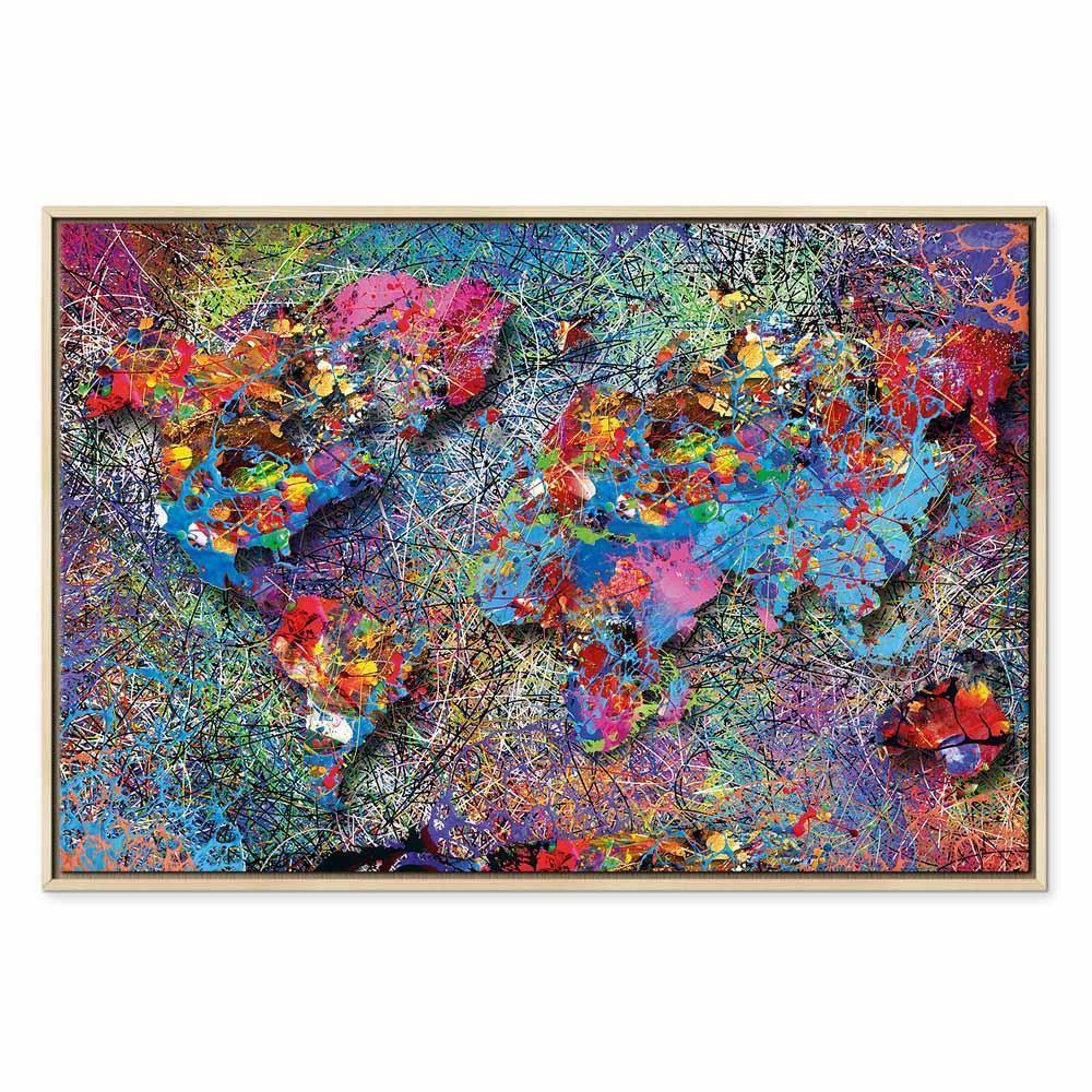 Obraz - Mapa: Inspiracja Pollockiem