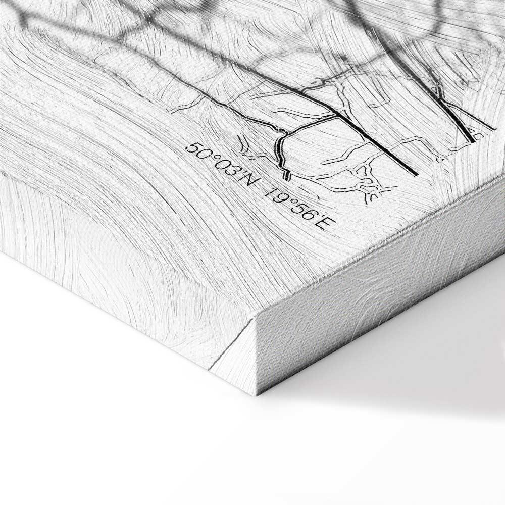 Obraz - Mapa miasta: Kraków (1-częściowy) szeroki