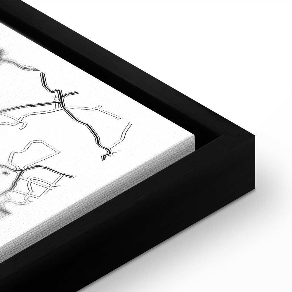 Obraz - Mapa miasta: Kraków (1-częściowy) szeroki