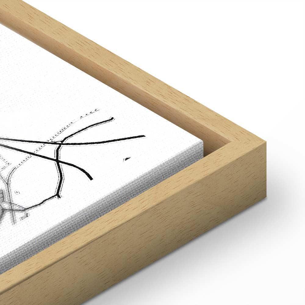 Obraz - Mapa miasta: Wrocław (1-częściowy) pionowy