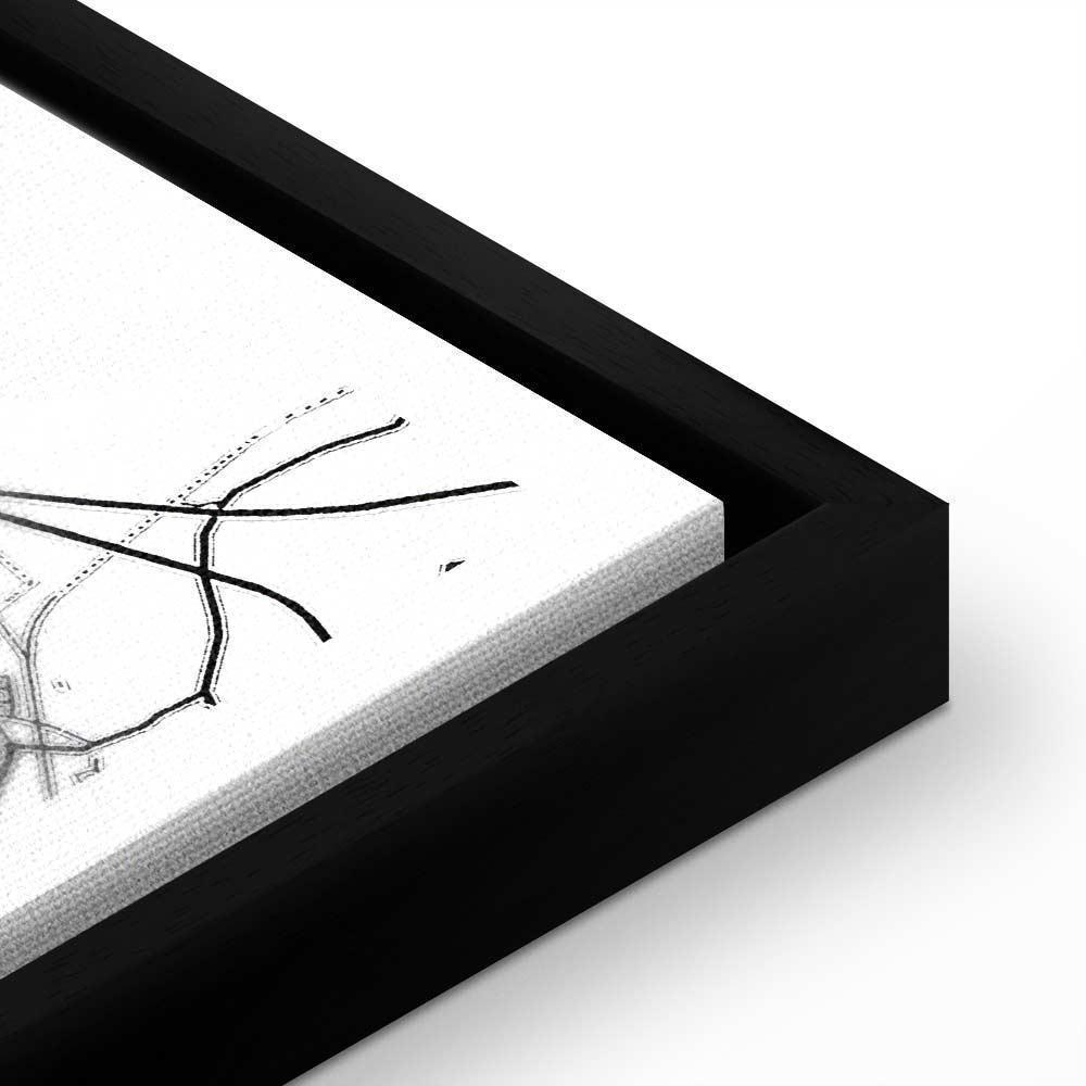 Obraz - Mapa miasta: Wrocław (1-częściowy) pionowy