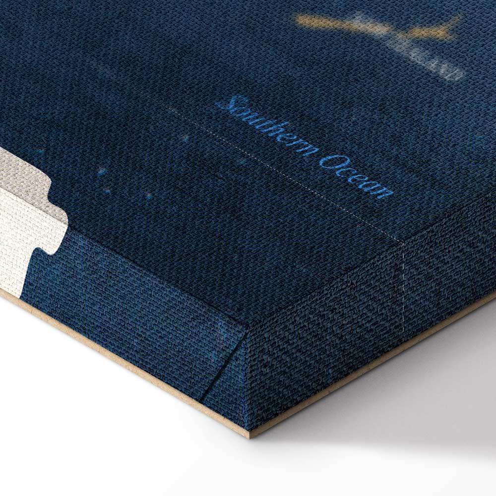 Obraz - Mapa świata: Atramentowe oceany