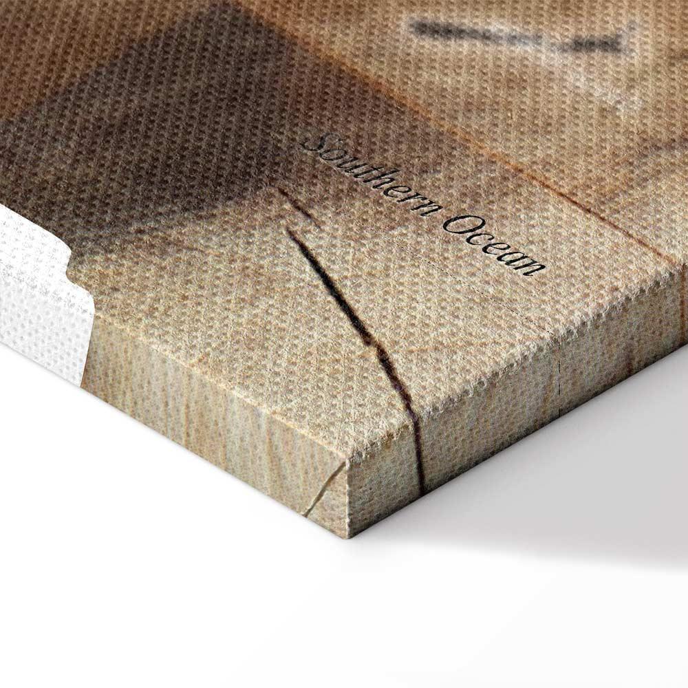 Obraz - Mapa świata: Drewniana mozaika