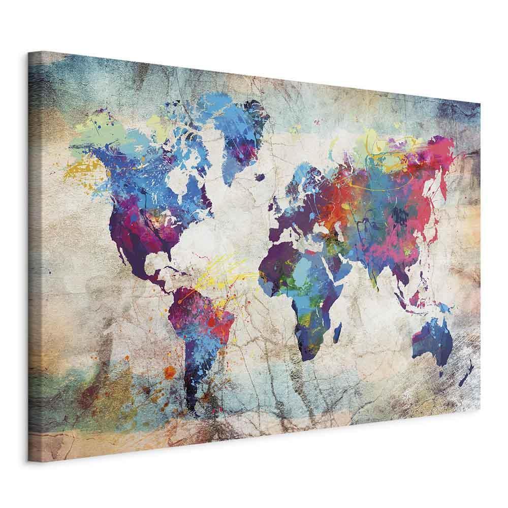 Obraz - Mapa świata: Kolorowe szaleństwo