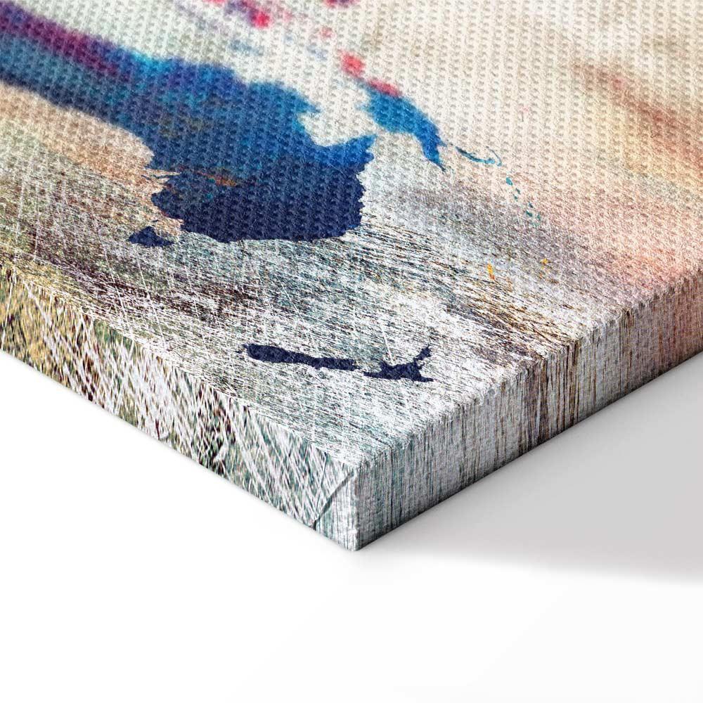 Obraz - Mapa świata: Pęknięta ściana