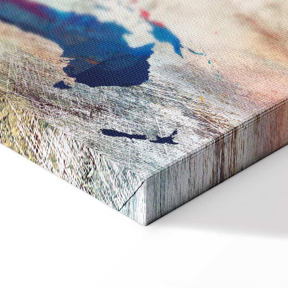 Obraz - Mapa świata: Pęknięta ściana