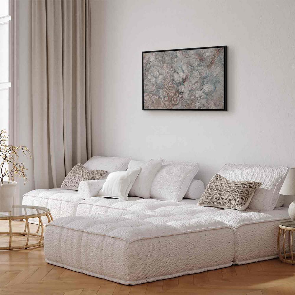 Obraz - Marmurowe kwiaty - naturalna struktura kamienia w pastelowych barwach