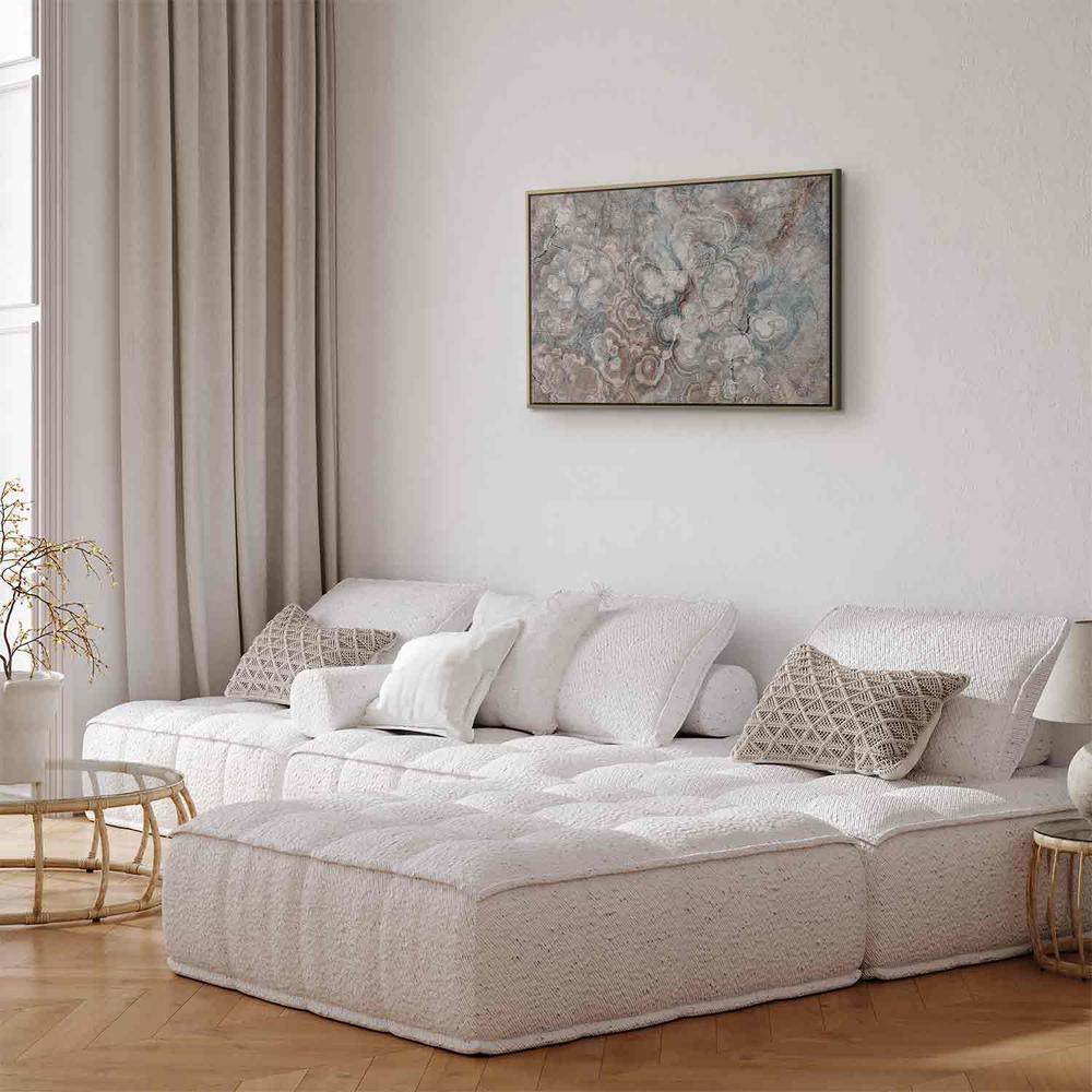 Obraz - Marmurowe kwiaty - naturalna struktura kamienia w pastelowych barwach