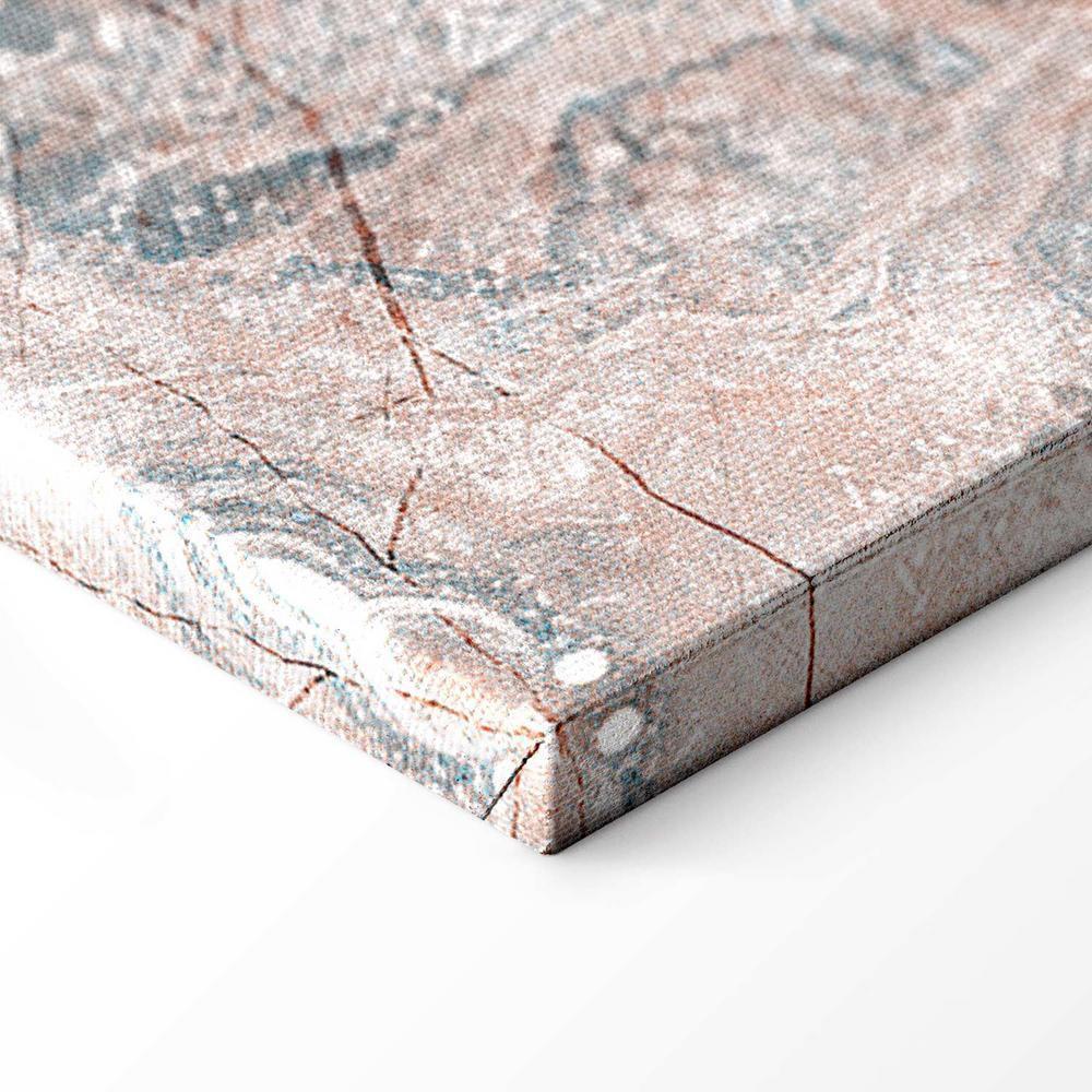 Obraz - Marmurowe kwiaty - naturalna struktura kamienia w pastelowych barwach