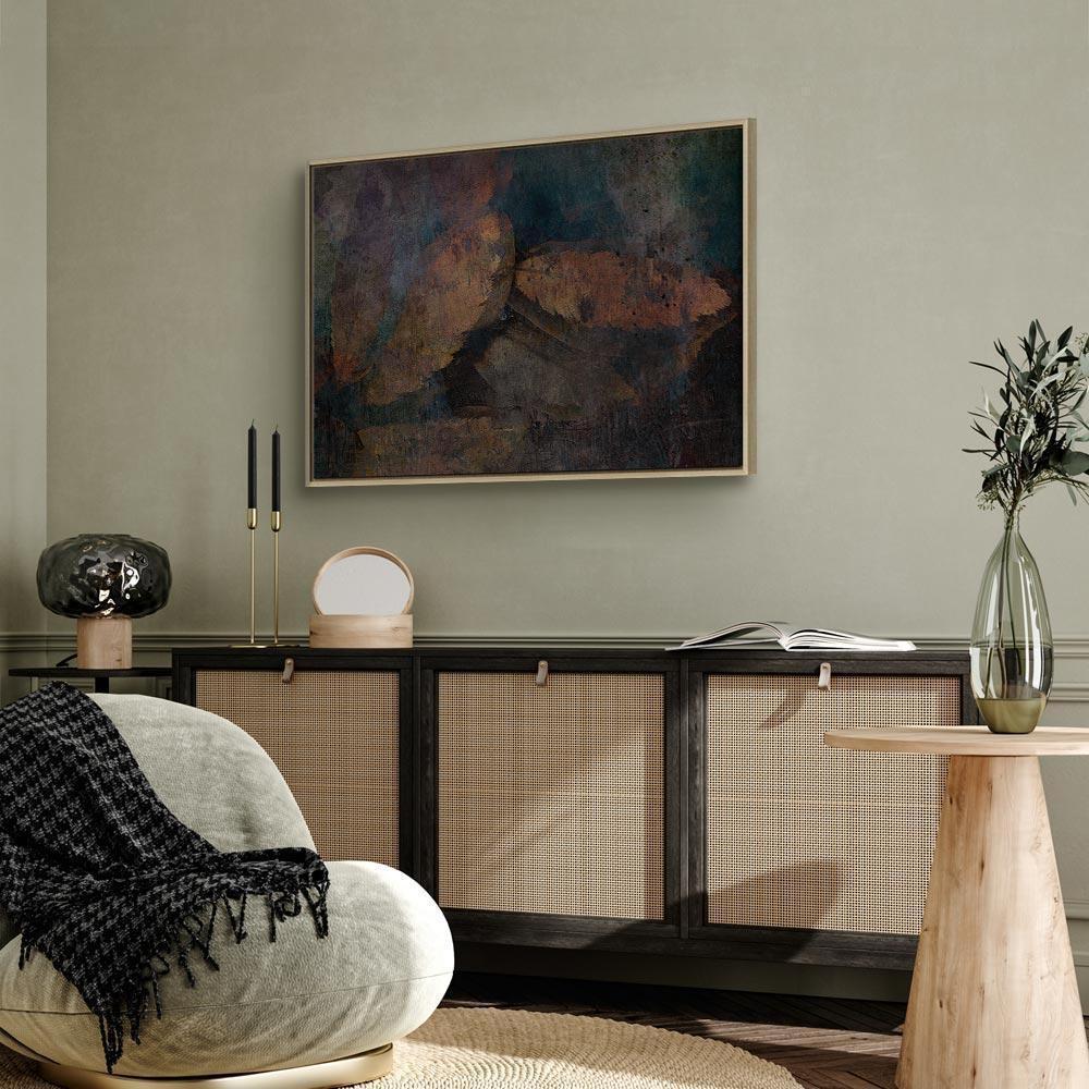 Obraz - Miedziane liście (1-częściowy) szeroki