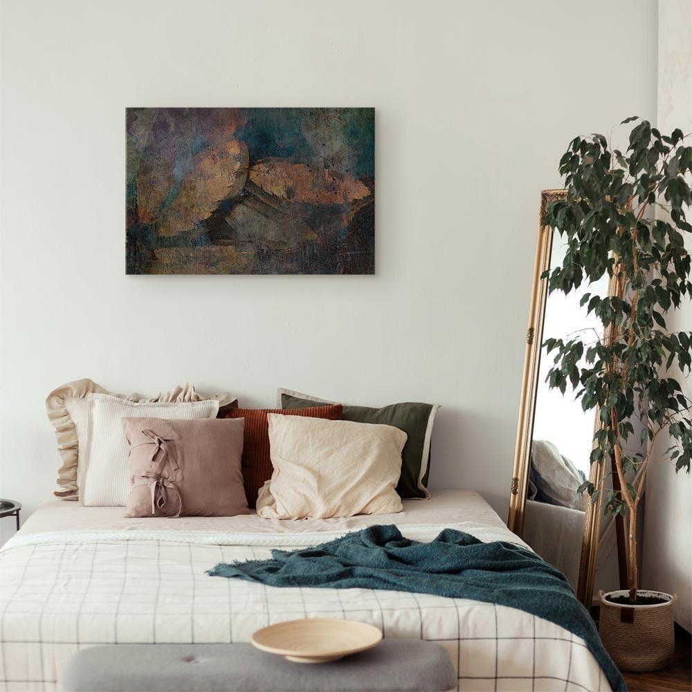 Obraz - Miedziane liście (1-częściowy) szeroki