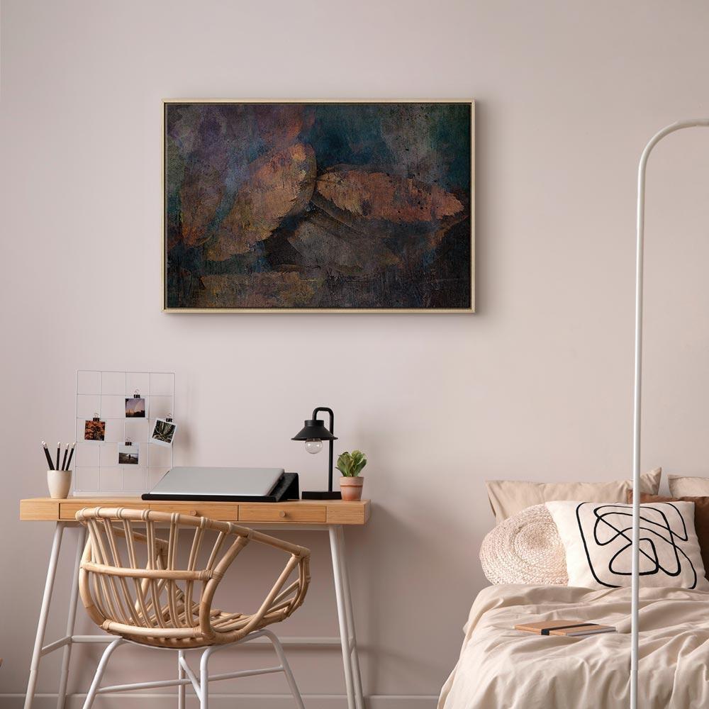 Obraz - Miedziane liście (1-częściowy) szeroki