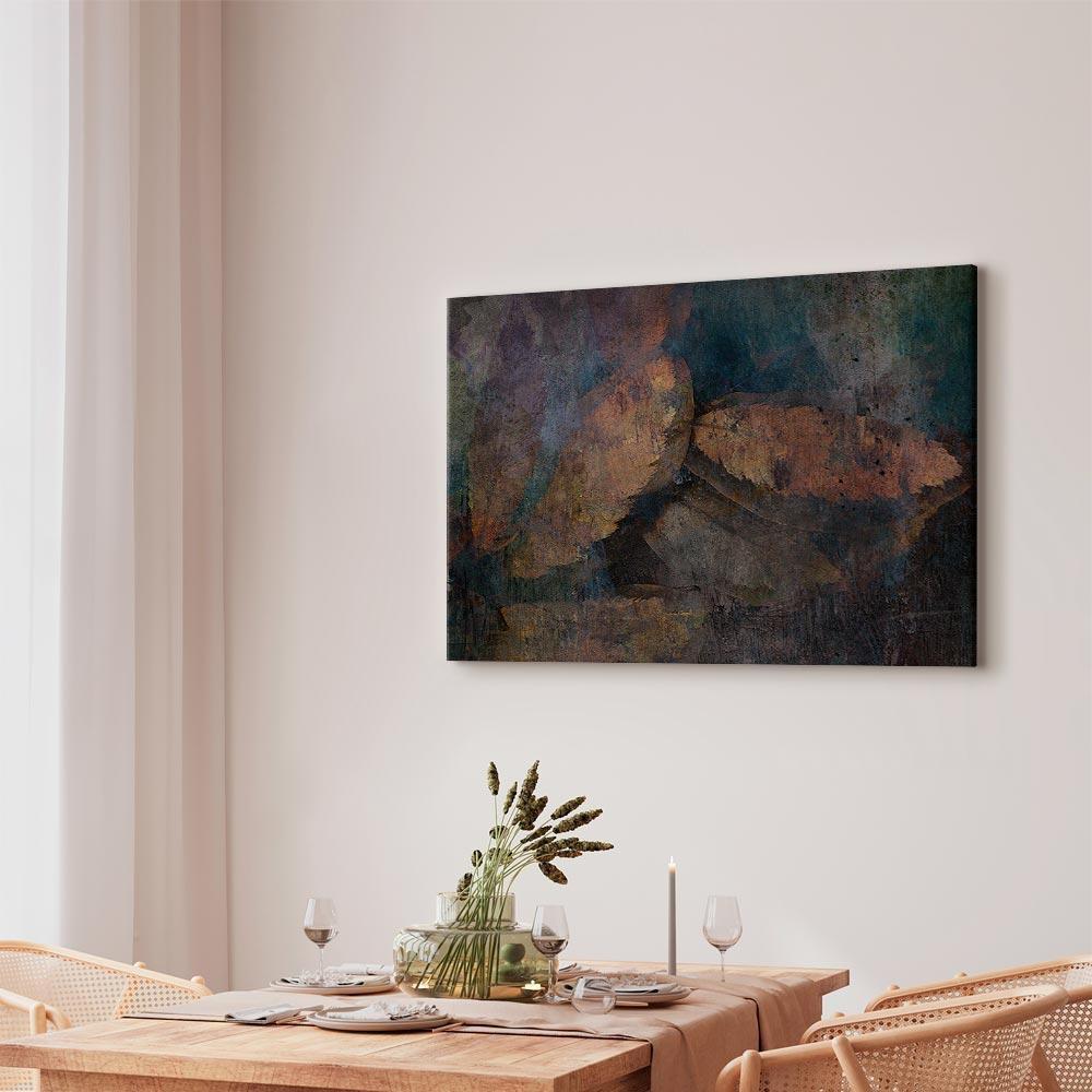 Obraz - Miedziane liście (1-częściowy) szeroki