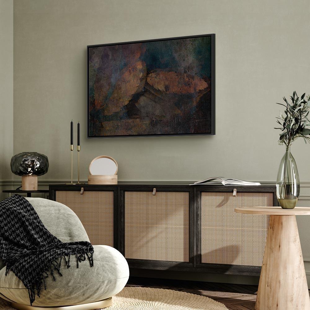 Obraz - Miedziane liście (1-częściowy) szeroki