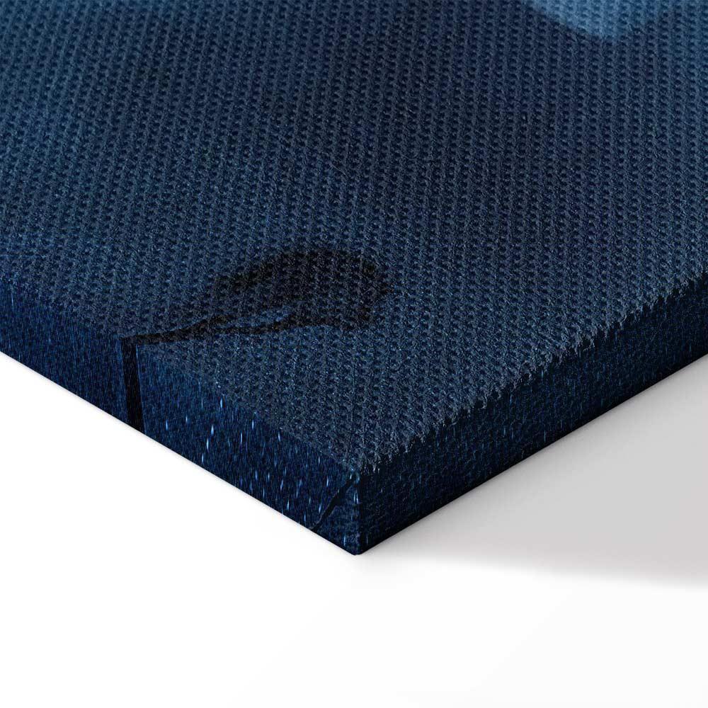 Obraz - Ornament w błękitnych i chłodnych kolorach ciemnoniebieska dekoracja