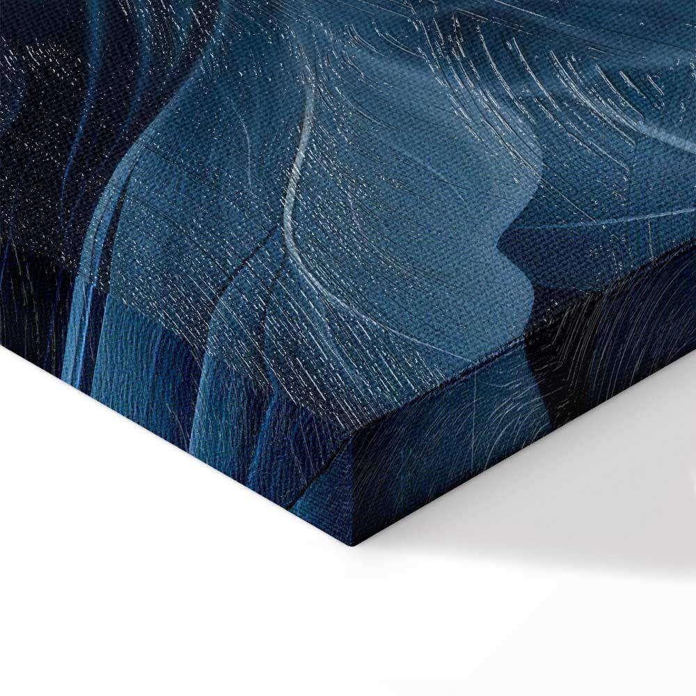 Obraz - Ornamenty abstrakcyjne ciemnoniebieskie wiktoriańskie liście