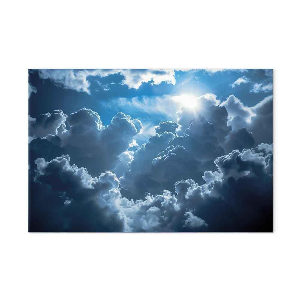Obraz - Ożywiona sceneria: Słońce walczące z chmurami
