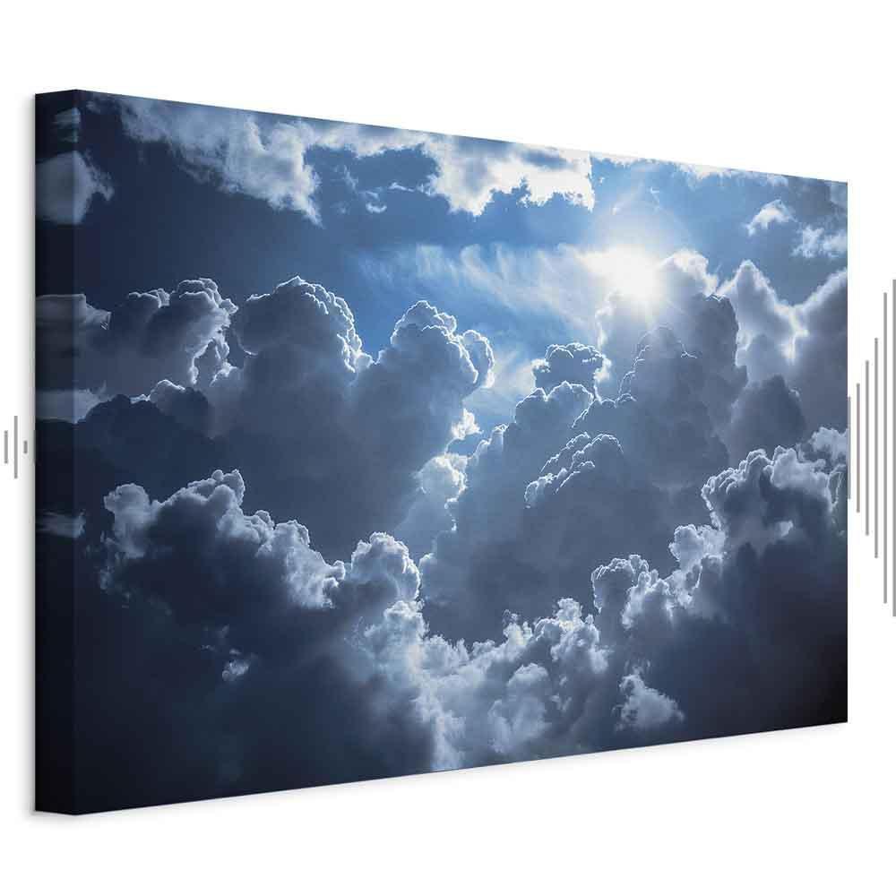 Obraz - Ożywiona sceneria: Słońce walczące z chmurami