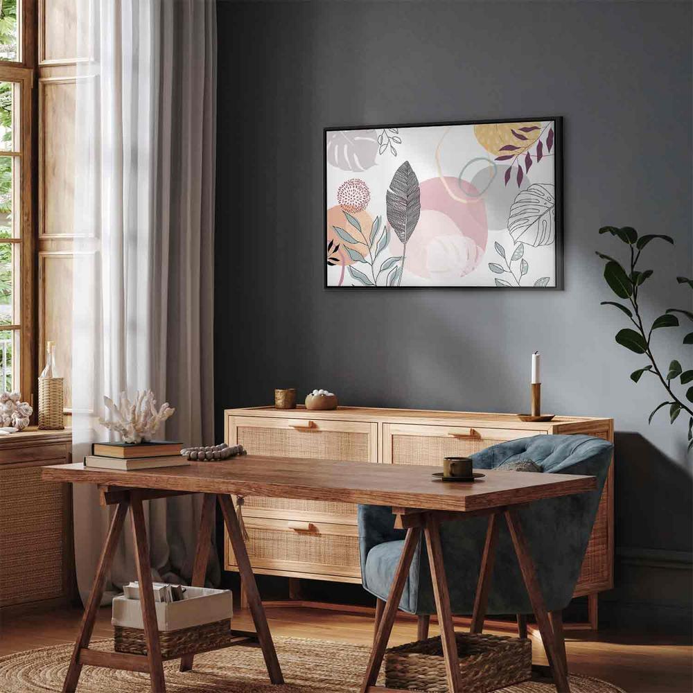 Obraz - Pastelowa grafika liniowa