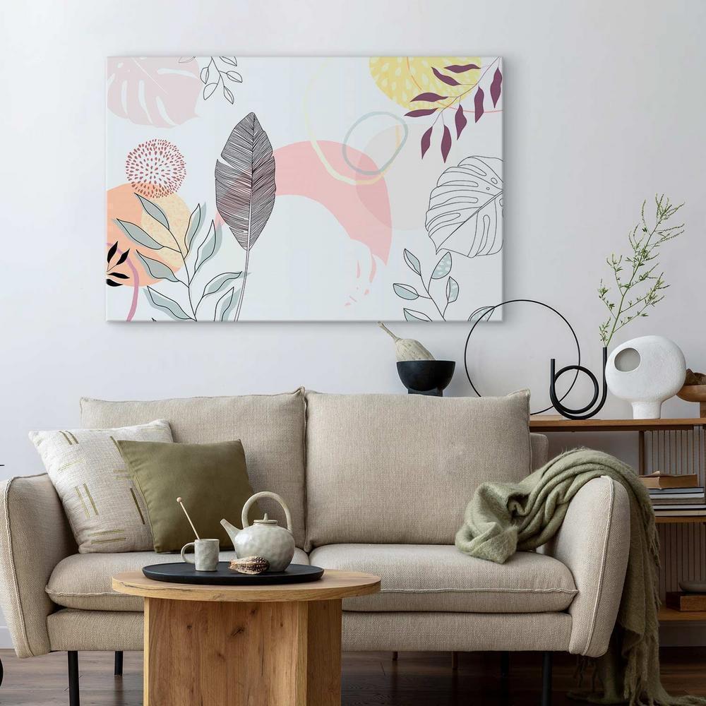 Obraz - Pastelowa grafika liniowa