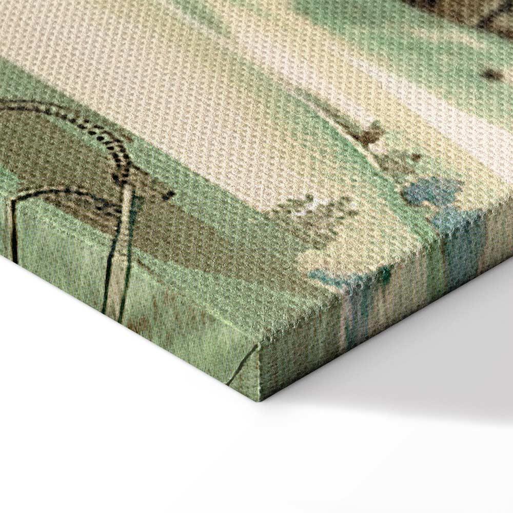 Obraz - Pejzaż z zielonymi polami i drzewami toskański słoneczny widok