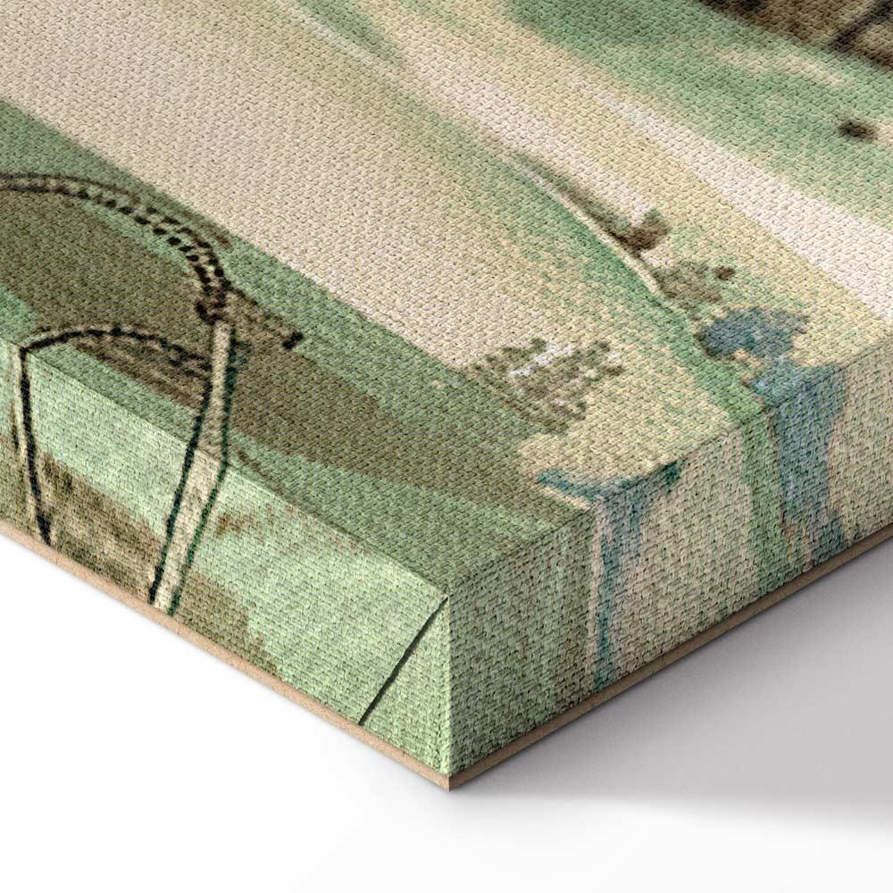 Obraz - Pejzaż z zielonymi polami i drzewami toskański słoneczny widok