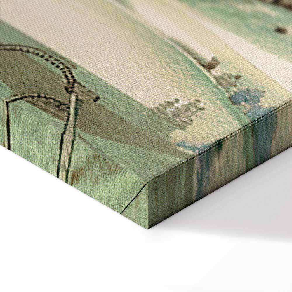 Obraz - Pejzaż z zielonymi polami i drzewami toskański słoneczny widok