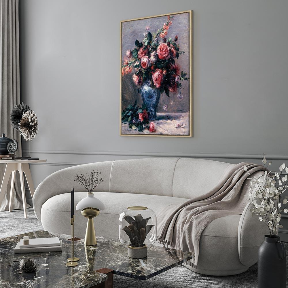 Obraz - Pierre-Auguste Renoir – Wazon róż