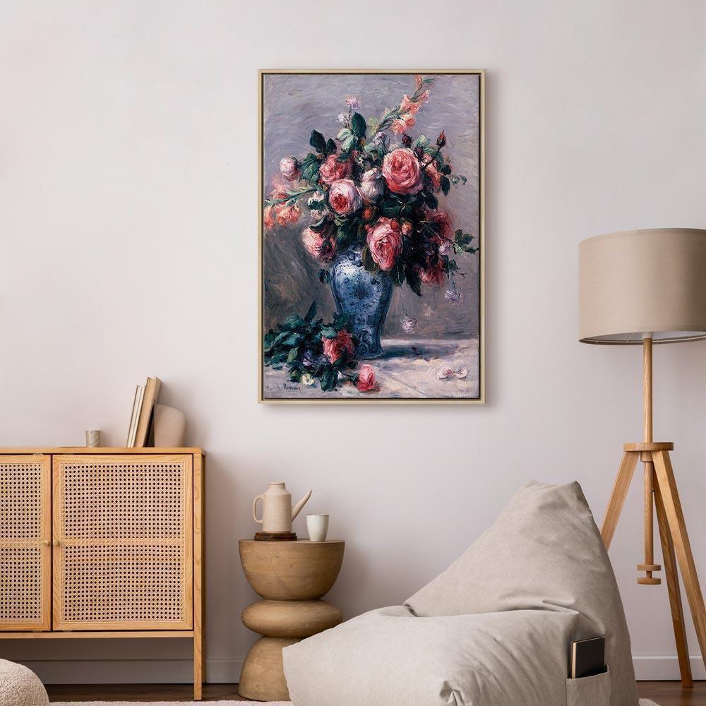Obraz - Pierre-Auguste Renoir – Wazon róż