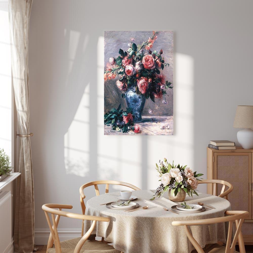 Obraz - Pierre-Auguste Renoir – Wazon róż