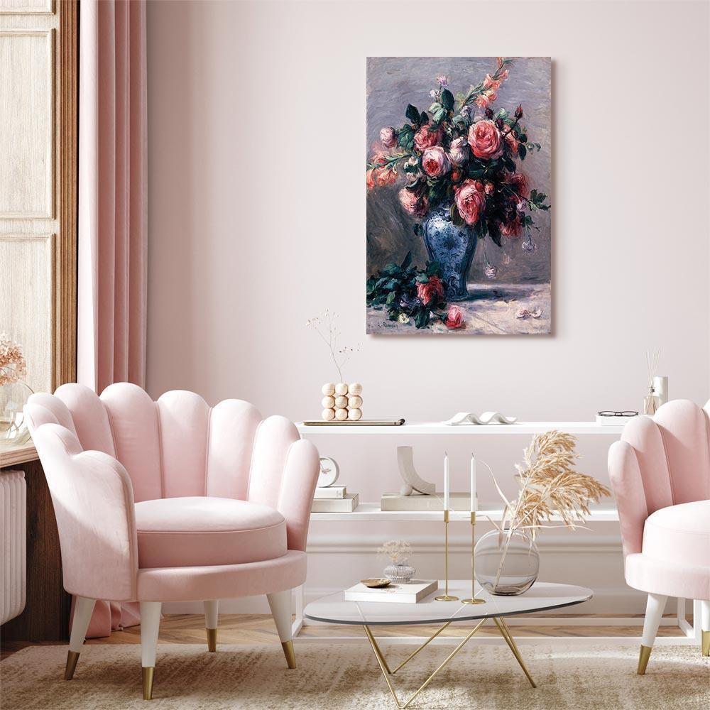 Obraz - Pierre-Auguste Renoir – Wazon róż