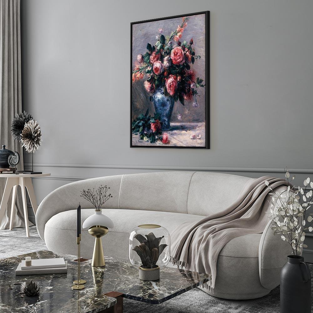 Obraz - Pierre-Auguste Renoir – Wazon róż
